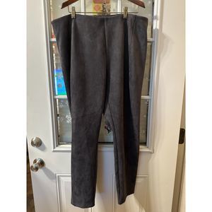 T Tahari Grey Faux Leather Pants